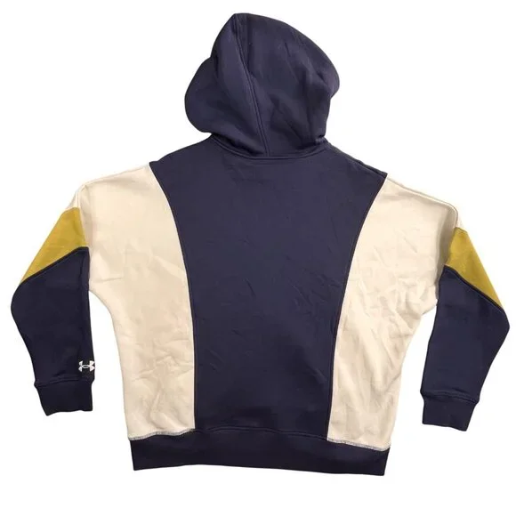 Notre Dame Fighting Irish Hoodie Mens Large Blue White Gold Under Armour Iconic - Picture 2 of 15